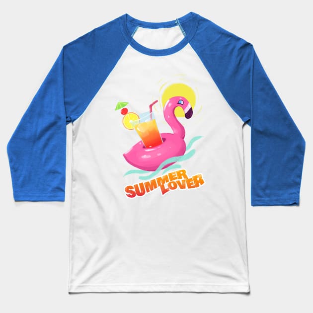 Summer Lover Baseball T-Shirt by Khatii